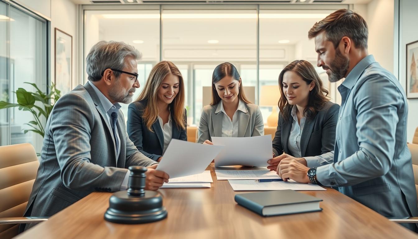 Business agreement signing